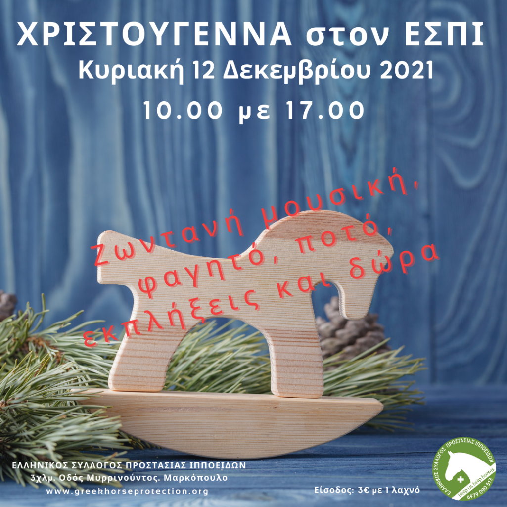 Χριστούγεννα με τον Ελληνικό Σύλλογο Προστασίας Ιπποειδών