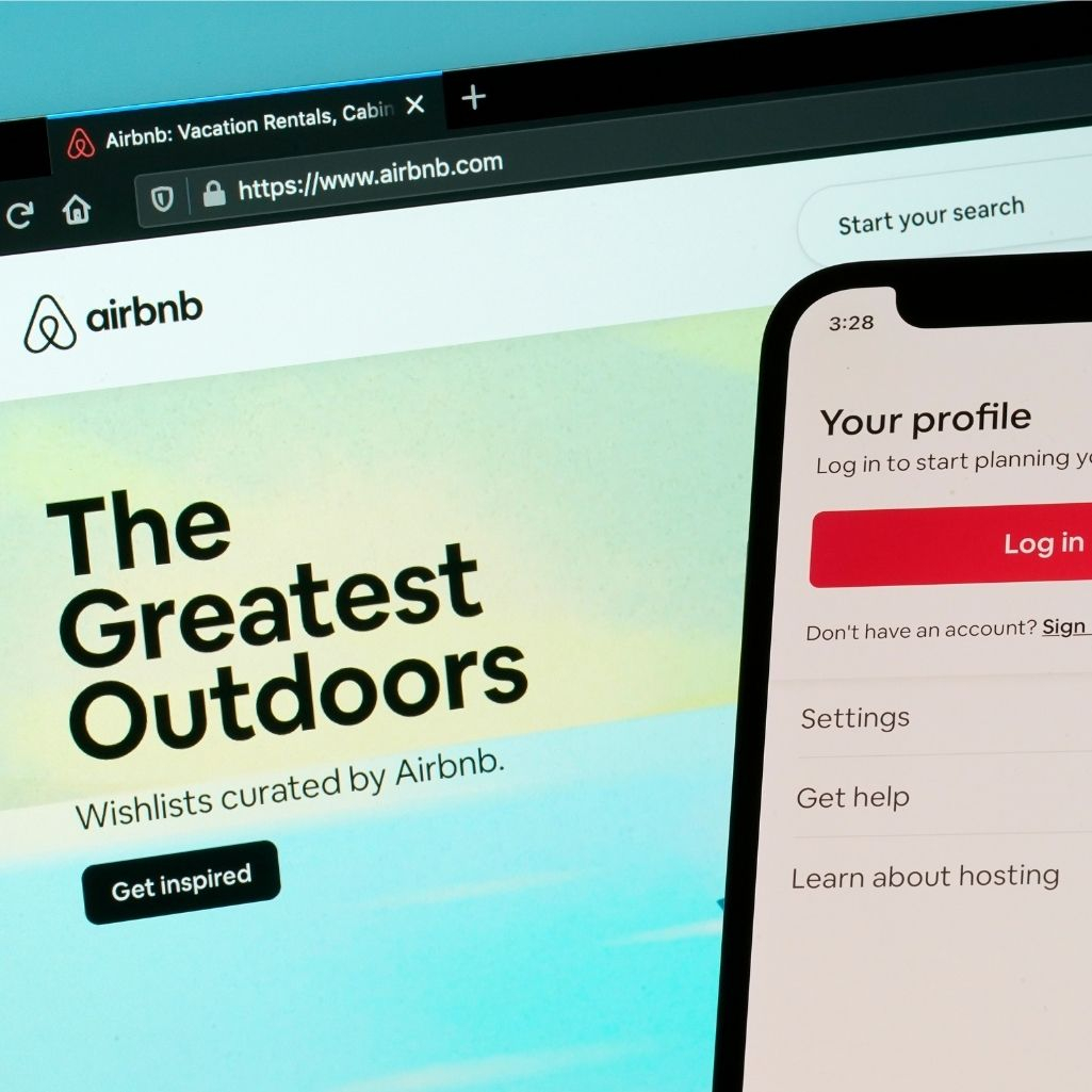 Screenshot από τη σελίδα της Airbnb