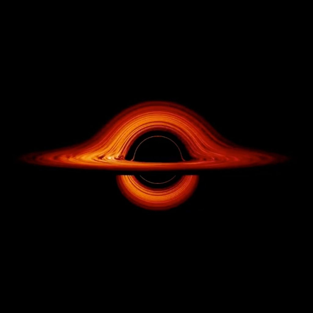 Στιγμιότυπο από animated απεικόνιση μαύρης τρύπας από τη NASA