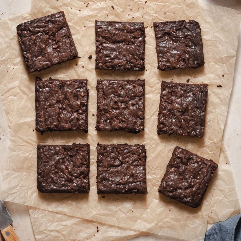 Vegan brownies με κομματάκια σοκολάτας