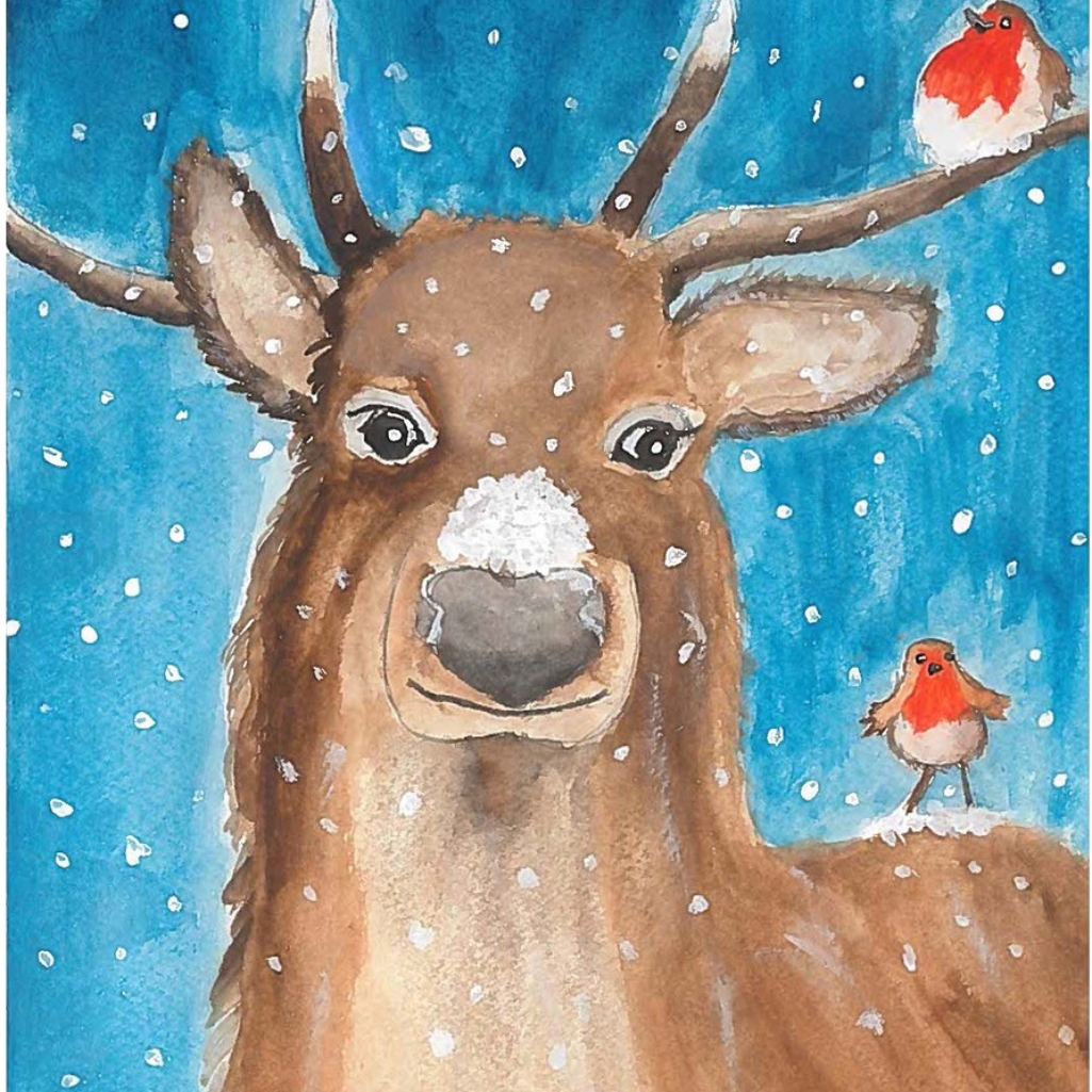 Ο πρίγκιπας George ζωγράφισε τη χριστουγεννιάτικη κάρτα και όλοι εντυπωσιάστηκαν από τις ικανότητές του
