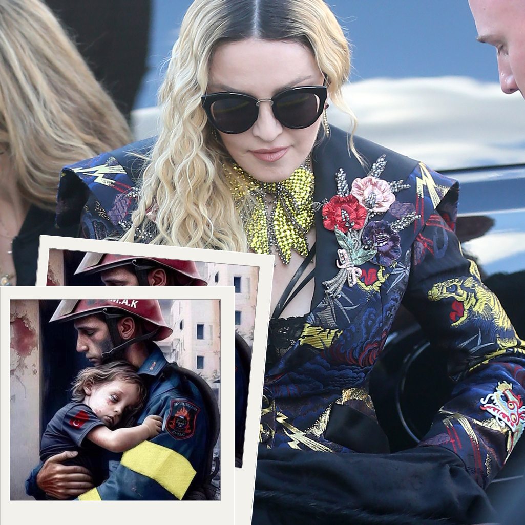 Madonna: Δημοσιεύει εικόνα με διασώστη της ΕΜΑΚ και κάνει έκκληση για βοήθεια