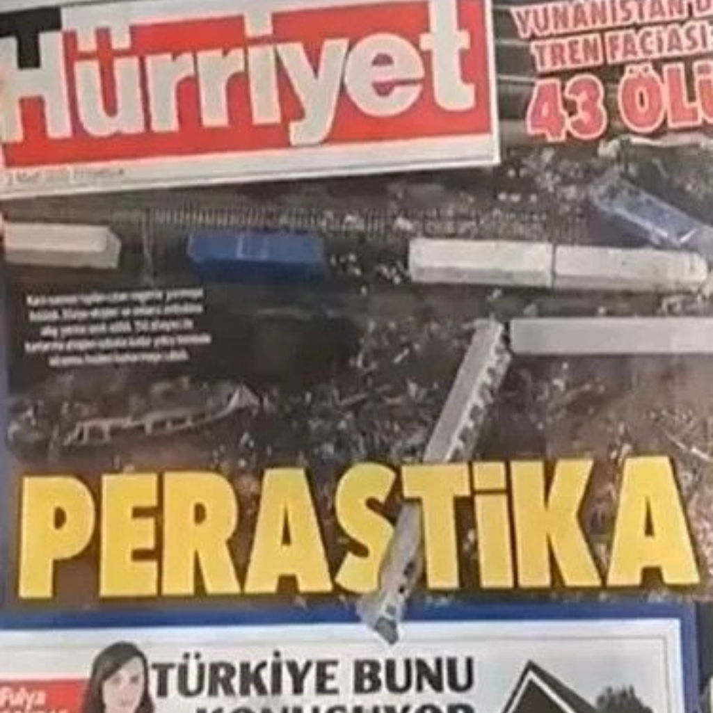 «Perastika yitona»: Το μήνυμα της Hurriyet για την τραγωδία στα Τέμπη