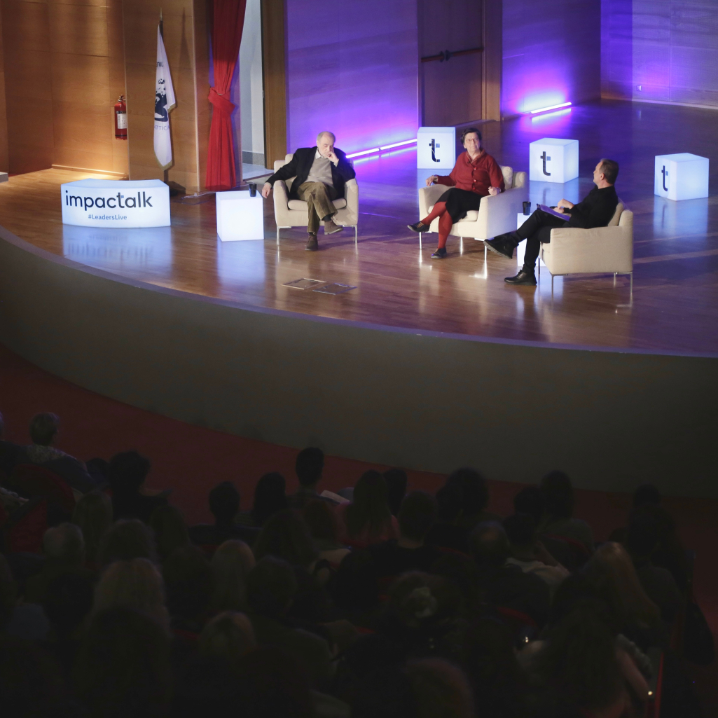 Όταν η Μαρία Ευθυμίου συνάντησε τον Στέλιο Ράμφο, συζητώντας για το παρόν και το μέλλον μας στο Leaders Live του ΙmpacΤalk  