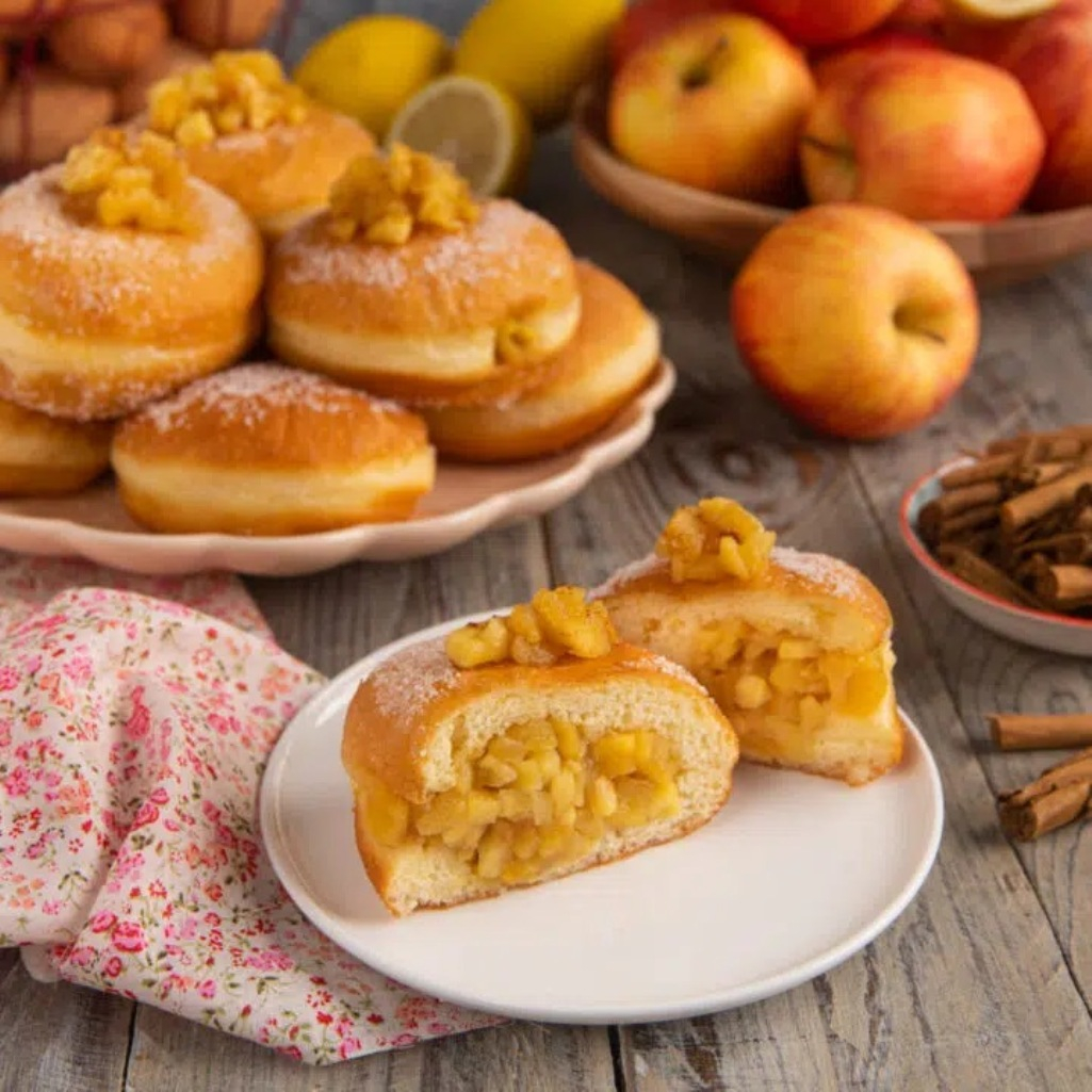 Bomboloni με καραμελωμένα μήλα: Τα ιταλικά donuts που θα λατρέψεις