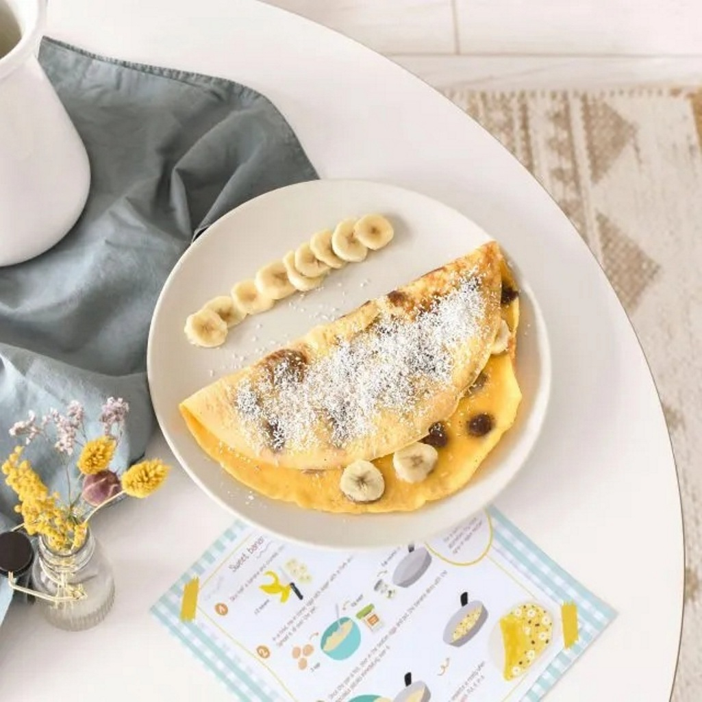 Γλυκιά ομελέτα με μπανάνα και μέλι για πρωινό χωρίς ενοχές