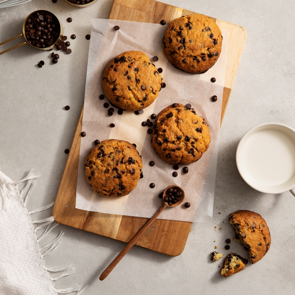 Εύκολα μπισκότα με φυστικοβούτυρο και σοκολάτα στο Air Fryer