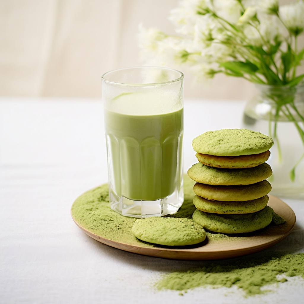 Αφράτα μπισκότα matcha με λευκή σοκολάτα για πρωινό και σνακ