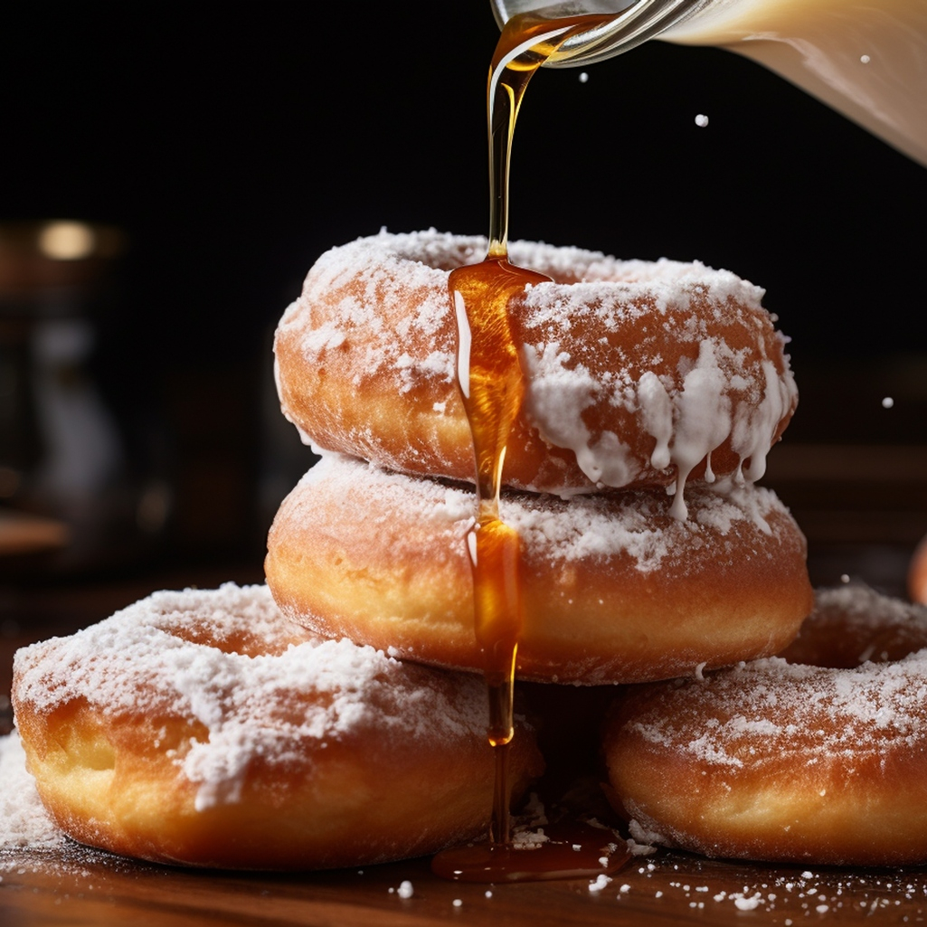 Αφράτα donuts με καραμελωμένα μήλα 