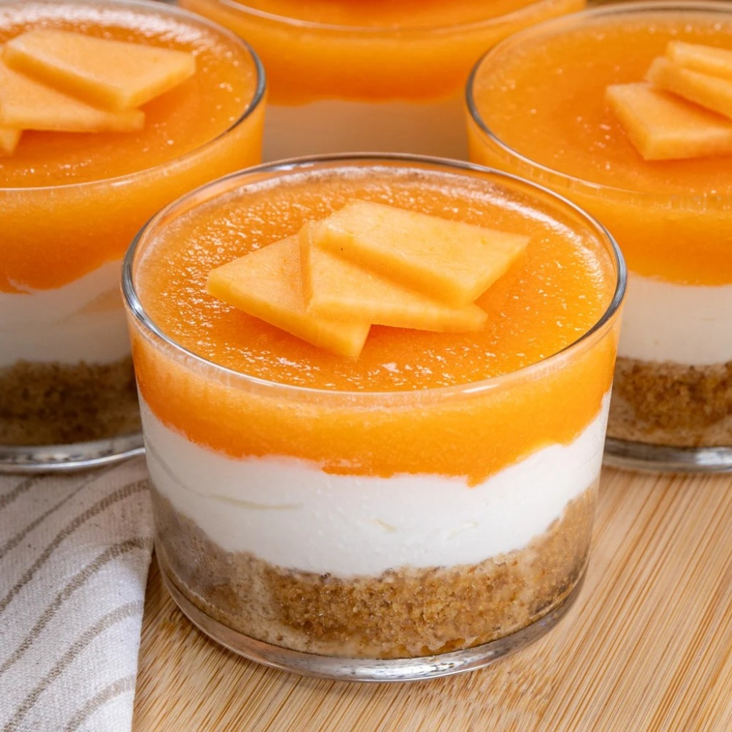 Mini cheesecake με πεπόνι: Το δροσερό καλοκαιρινό γλυκό χωρίς ψήσιμο που θα λατρέψεις