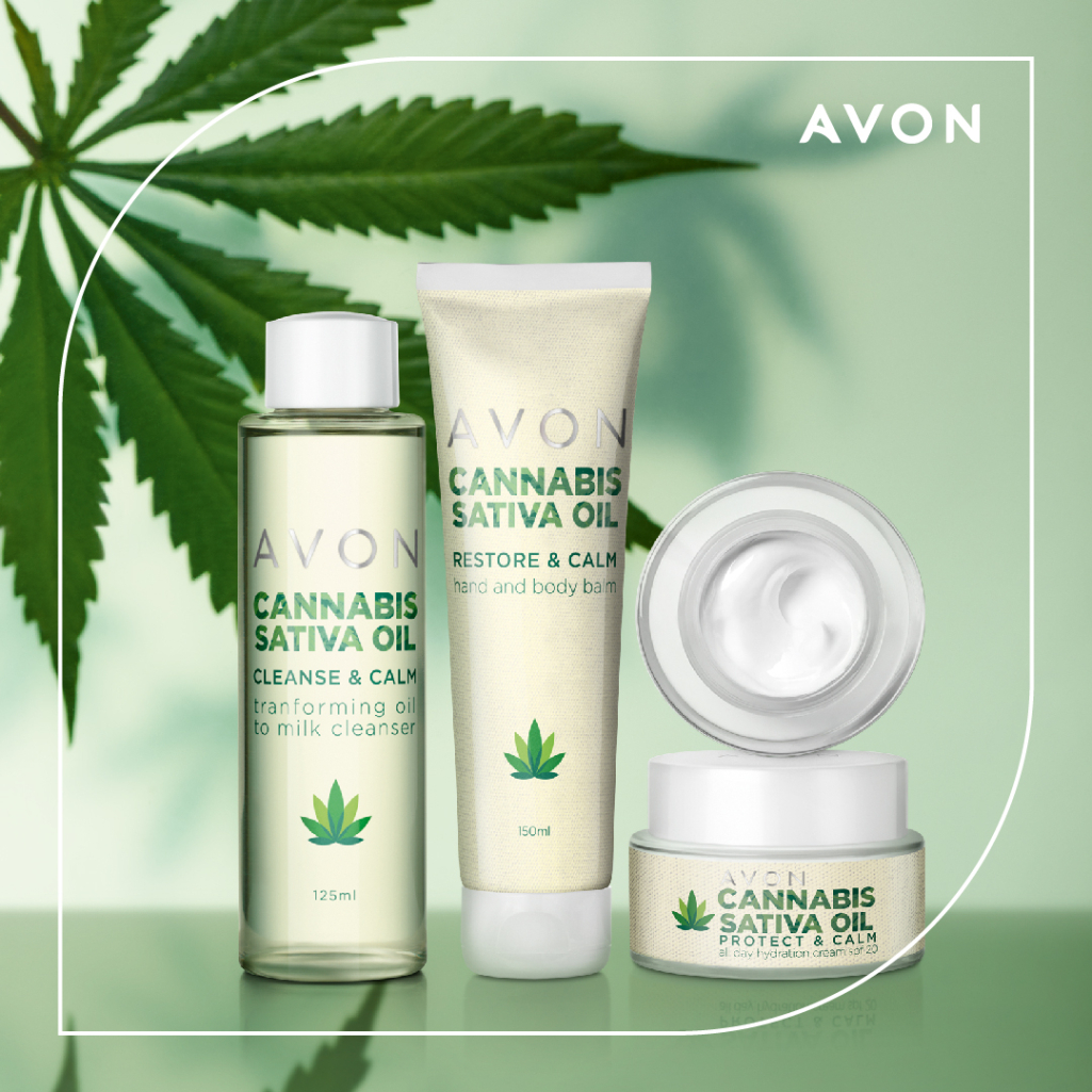 Η Avon παρουσιάζει την επαναστατική σειρά προϊόντων περιποίησης Cannabis Sativa Oil