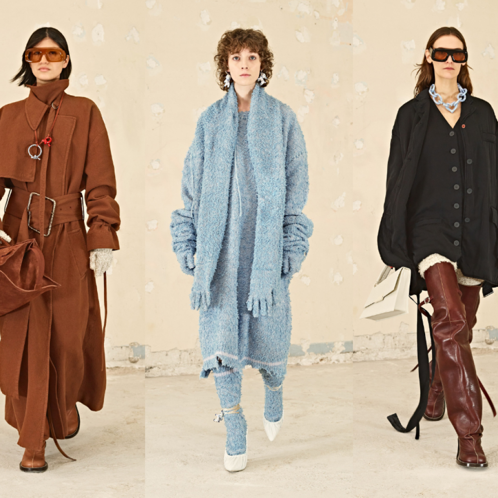 Acne Studios: Αμέτρητα layers, chunky πλεκτά και γυαλιά μάσκα στο show για το φθινόπωρο