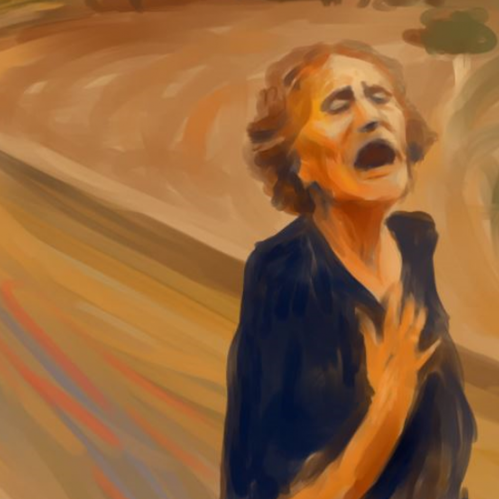 Φωτιά στην Εύβοια: H συγκλονιστική φωτογραφία γυναίκας που μοιάζει με την "Κραυγή" του Μουνκ