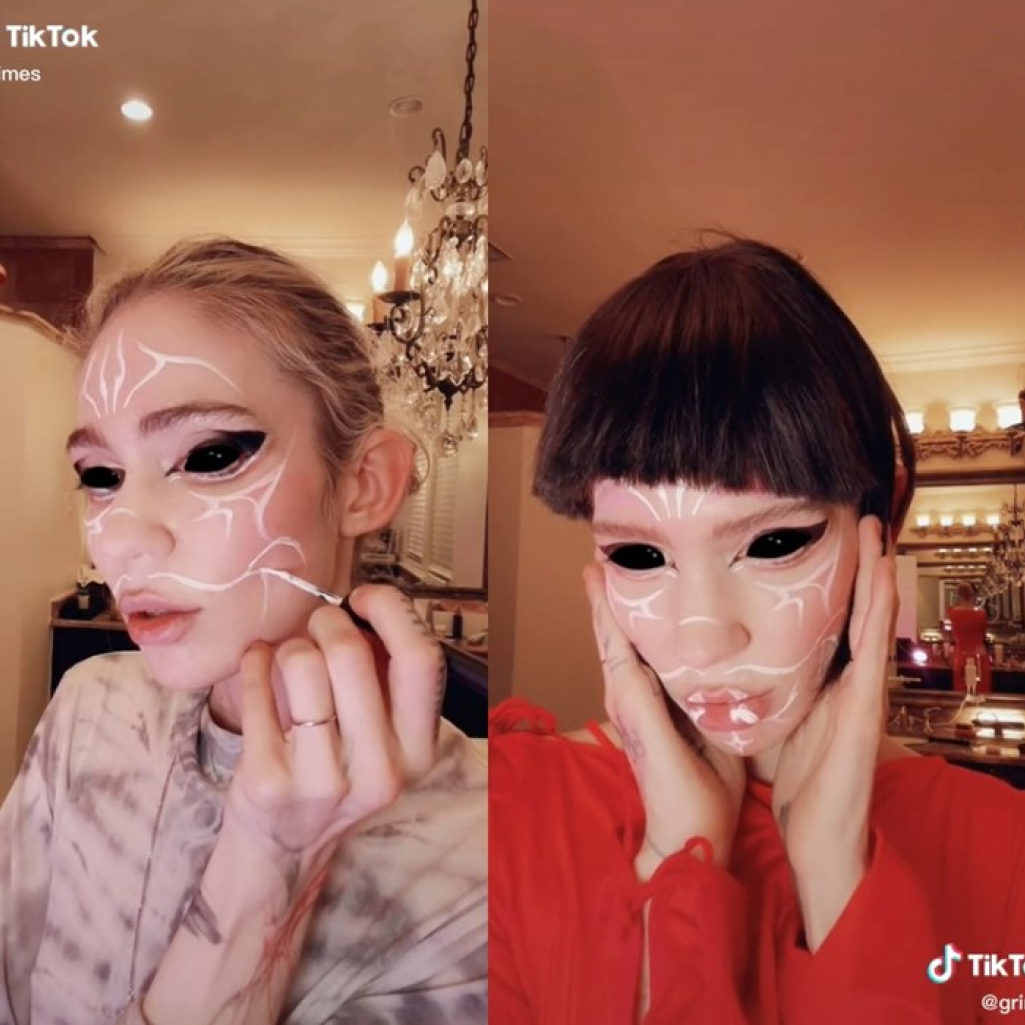 Η Grimes επέστρεψε στα Tik Tok makeup tutorials. Το θέμα είναι, θα τα κάνατε;