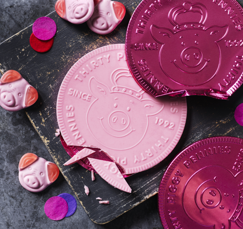σοκολατένιο νόμισμα percy pig σοκολατένιο νόμισμα percy pig