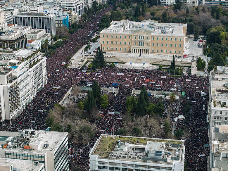 Αθήνα - Διαδήλωση για τα Τέμπη, 28/2/2025 © Eurokinissi