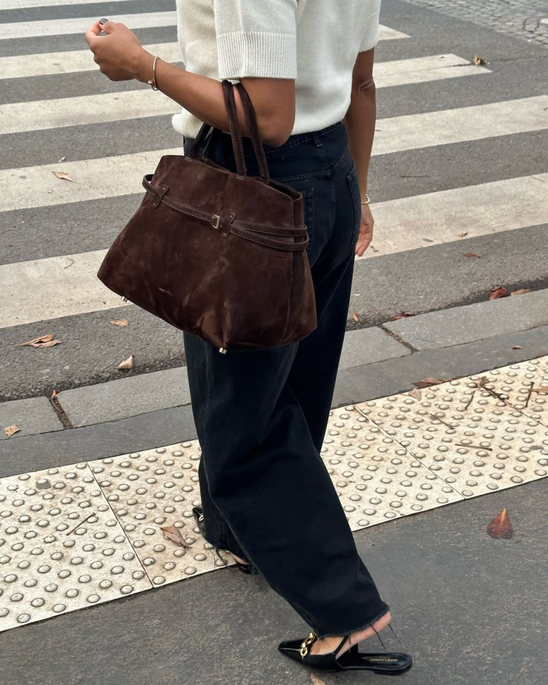 bag trends σουέντ τσάντα