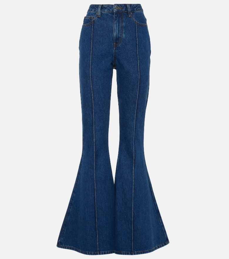 flared denim self portrait