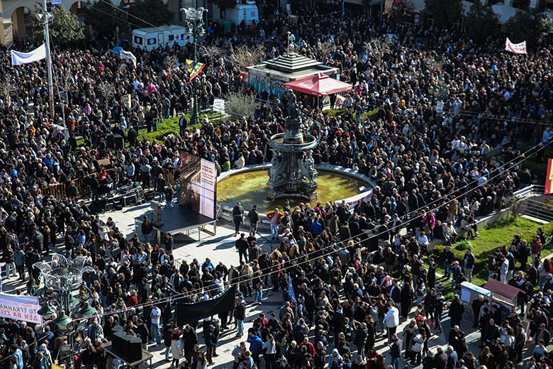 Πάτρα - Διαδήλωση για τα Τέμπη, 28/2/2025 © Eurokinissi