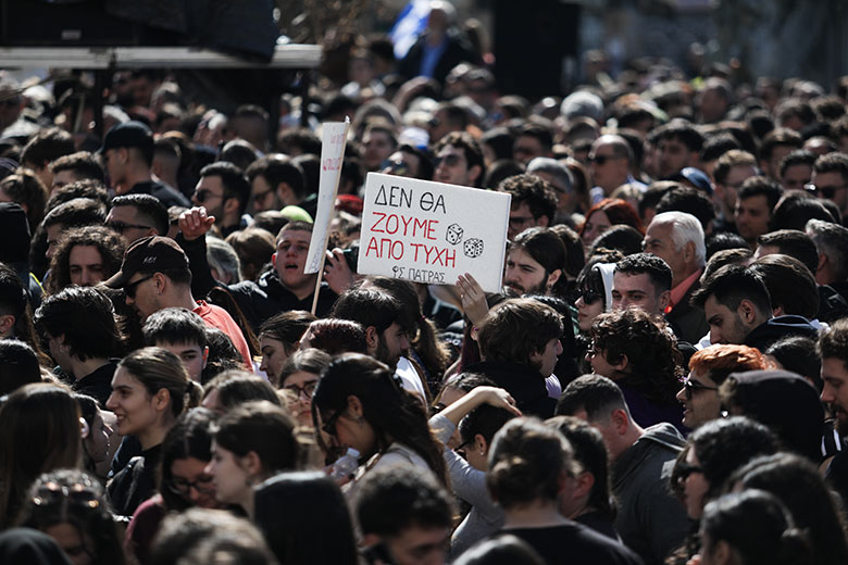 Πάτρα - Διαδήλωση για τα Τέμπη, 28/2/2025 © Eurokinissi