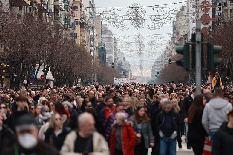 Θεσσαλονίκη - Διαδήλωση για τα Τέμπη, 28/2/2025 © Eurokinissi