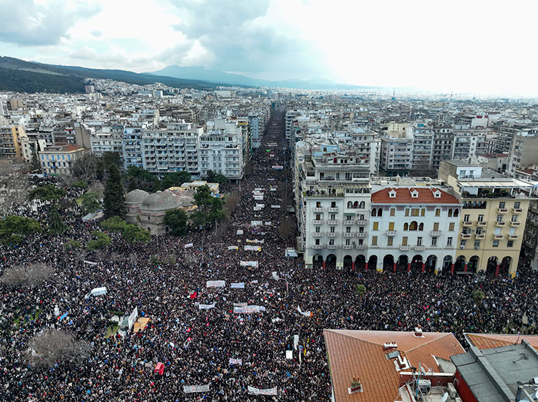 Θεσσαλονίκη - Διαδήλωση για τα Τέμπη, 28/2/2025 © Eurokinissi