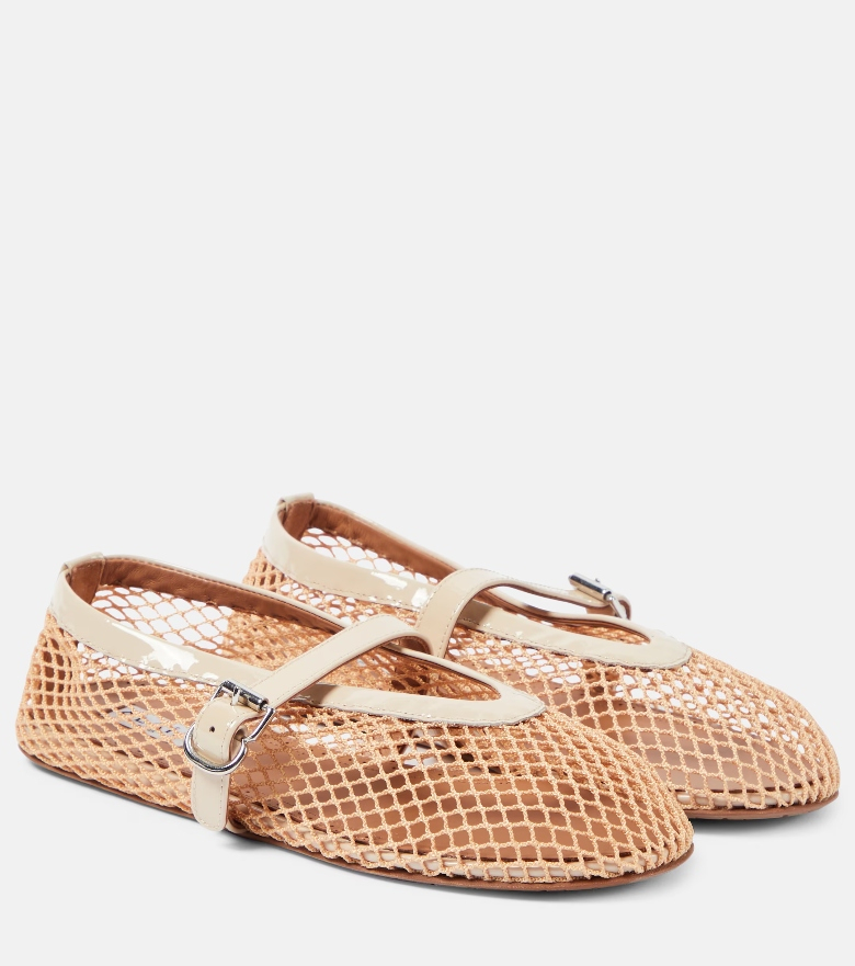 mesh ballet flats alaia