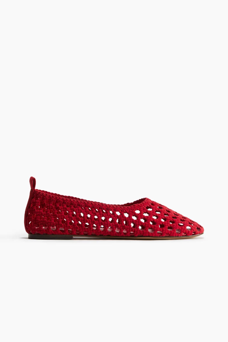 mesh ballet flats h&m