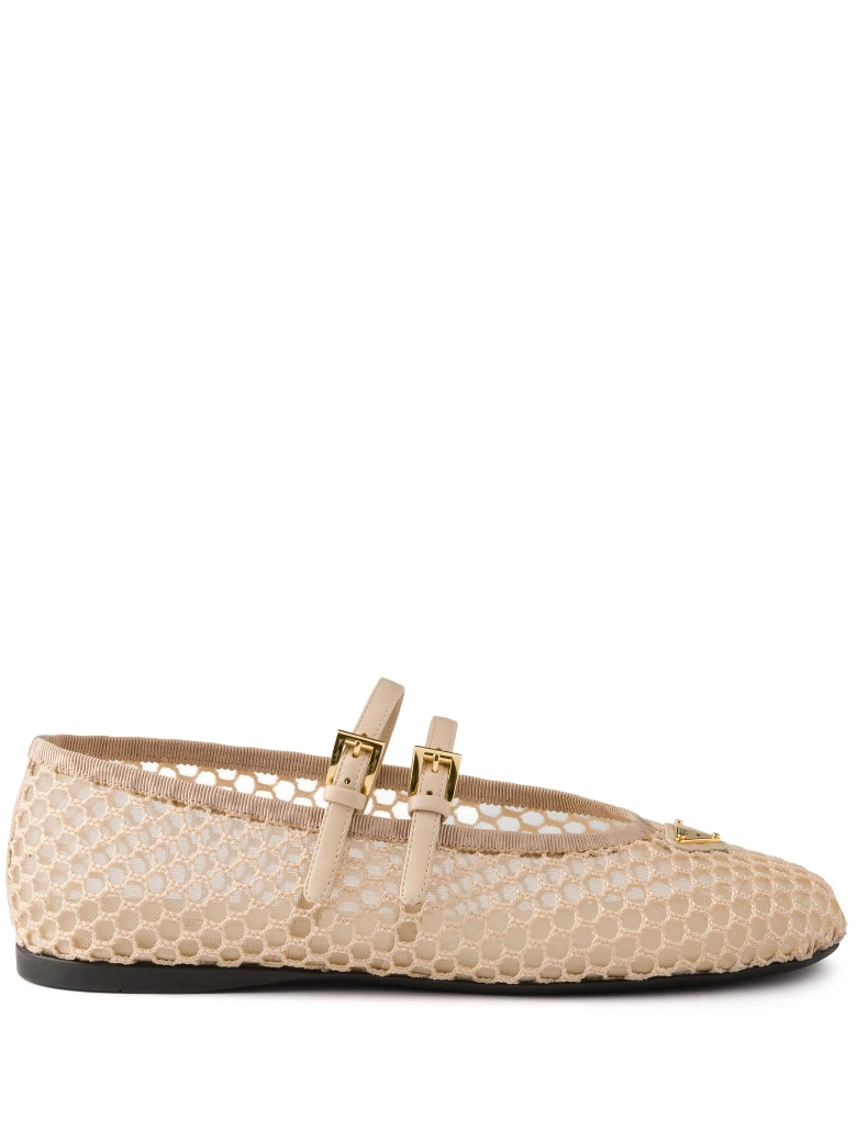 mesh ballet flats prada