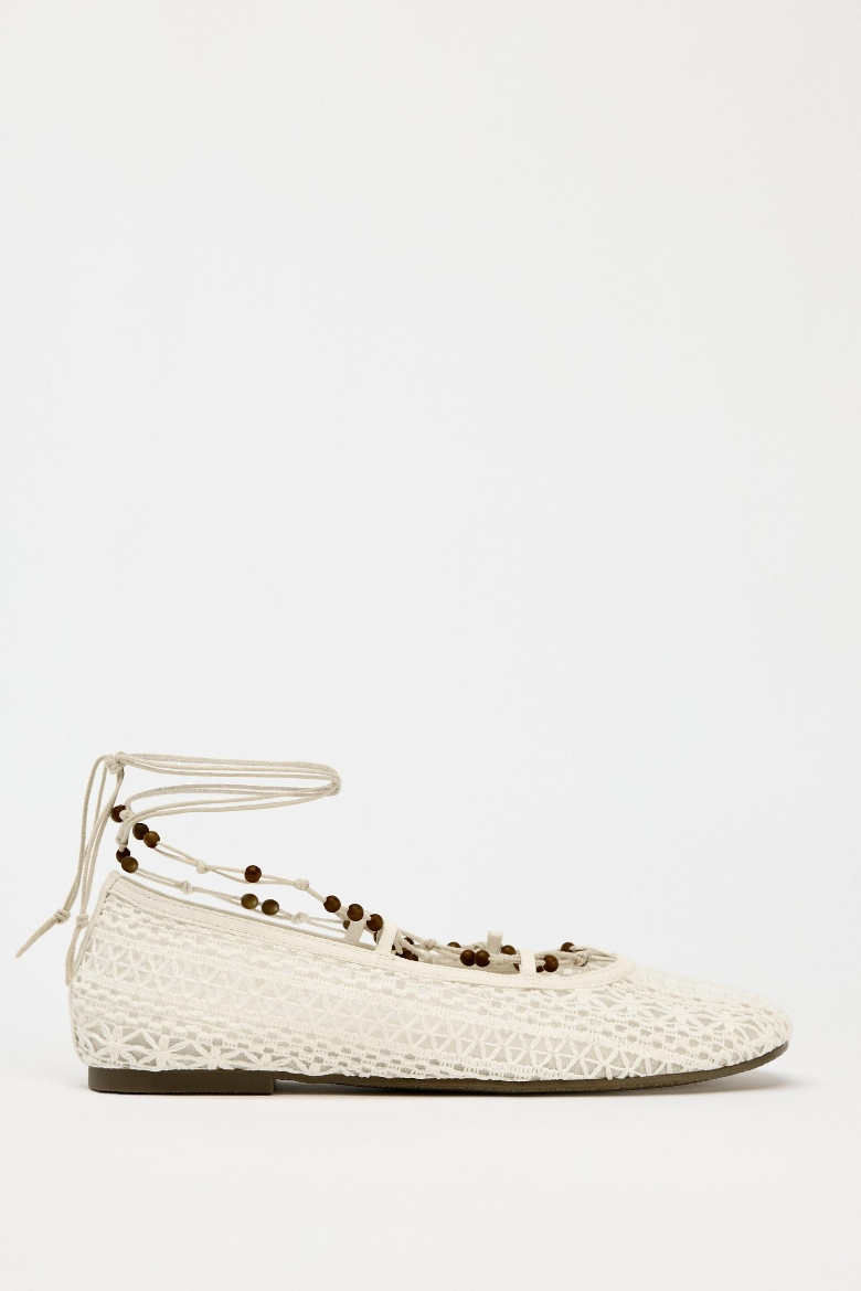 mesh ballet flats zara