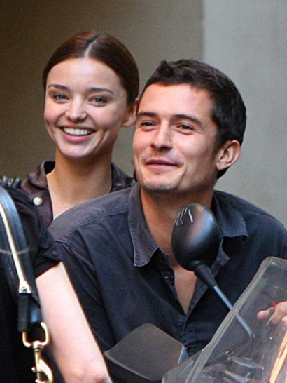 Orlando Bloom and Miranda Kerr have lunch with David Blaine and his girlfriend