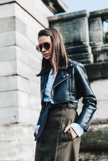 PFW-Paris Fashion Week-Spring Summer 2016-Street Style-Say Cheese-Natasha Goldeberg-Cropped Biker Leather Jacket-3-790x1185
