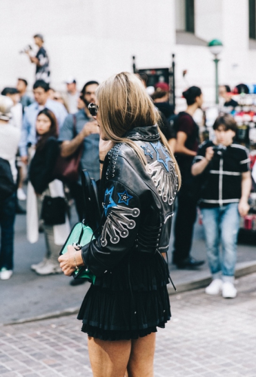 New York Fashion Week-Spring Summer-2016-Street-Style-Jessica Minkoff-Diesel Black And Gold-Anna Dello Russo-Leather Jacket-