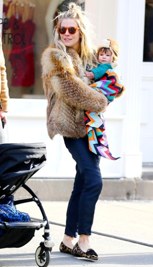 Sienna Miller and daughter Marlowe are all smiles taking a stroll in SoHo  NYC