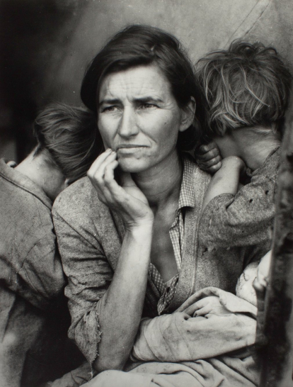 Migrant Mother, 1936 by Dorothea Lange.
