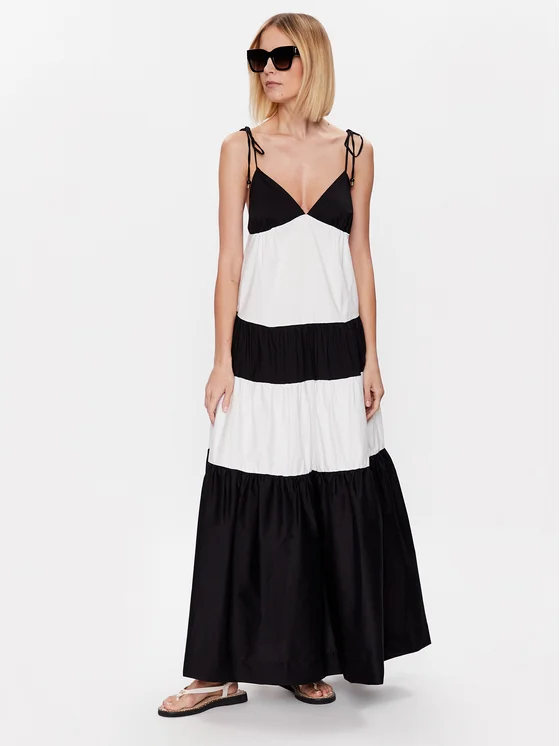 Φόρεμα καλοκαιρινό σε άσπρο και μαύρο
