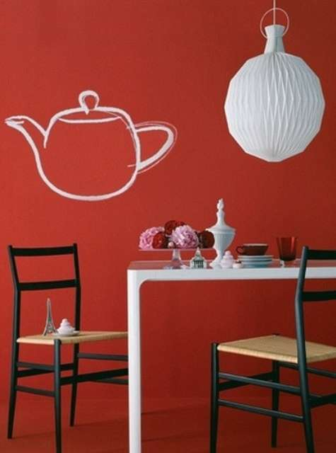 red kitchen