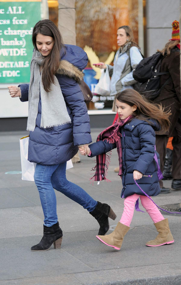 Katie Holmes and Suri Cruise seen shopping in New York City