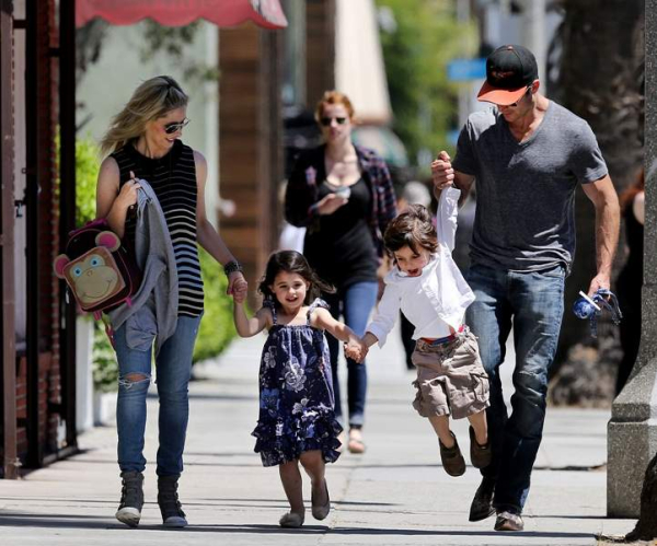 EXCLUSIVE  Sarah Michelle Gellar and Freddie Prinze Jr  swing their kids in LA