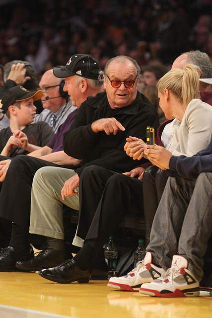 Jack Nicholson at the Lakers game