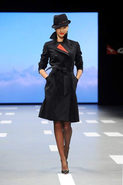 Miranda Kerr models the new Qantas uniform