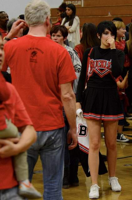 EXCLUSIVE Paris Jackson in full cheerleading attire shows her support for her school