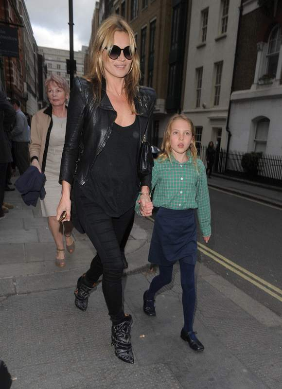 Kate Moss and daughter Lila Grace attend   Debbi Clark  An Exhibition Of Portraits  