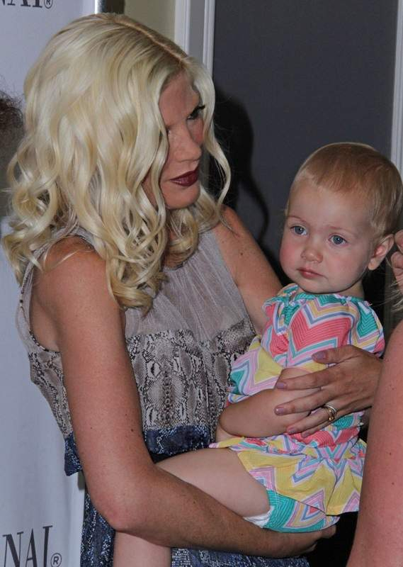 The Helping Hand of Los Angeles honors Tori Spelling with Mother of The Year Awards at the Mother  s Day Luncheon  held at The Beverly Hills Hotel on May 10  2013  r P  rPictured  Finn Davey McDermott and  nTori Spelling  r P  B Ref  SPL540820  100513    