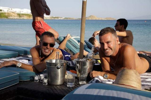 Dsquared  s Dean and Dan Caten at the beach in Mykonos  Greece