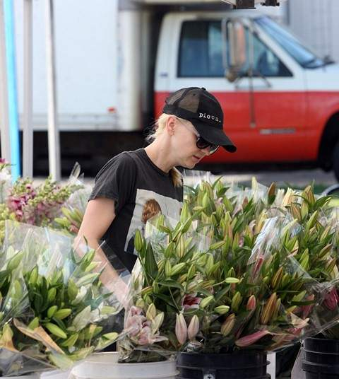 Anna Faris at the Farmers Market in Studio City r P rPictured Anna Faris r P B Ref SPL599414 250813 B BR rPicture by J H E D Splash News BR r P P r B Splash News and Pictures B BR rLos Angeles 310-821-2666 BR rNew York 212-619