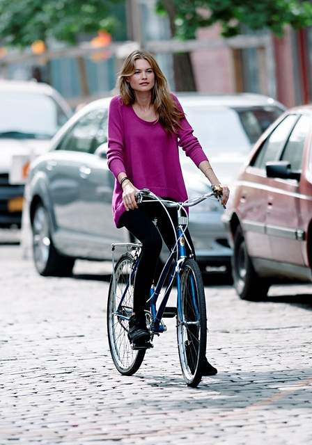 Behati Prinsloo seen with a bicycle while doing a Victoria Secret photoshoot in NYC r P rPictured Behati Prinsloo r P B Ref SPL549072 220513 B BR rPicture by Jason Webber Splash News BR r P P r B Splash News and Pictures B BR rLos 