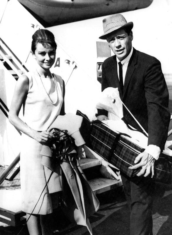 Audrey Hepburn and Mel Ferrer with newborn Sean Idlewild Airport NY 09-15-1960 