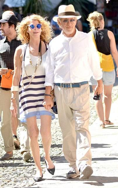 Steven Spielberg seen on holiday with his family in Portofino  r P  rPictured  Steven Spielberg and Kate Capshaw r P  r B Ref  SPL587141  310713    B  BR   rPicture by  Splash News BR   r  P  P  r B Splash News and Pictures  B  BR   rLos Angeles  310-821-