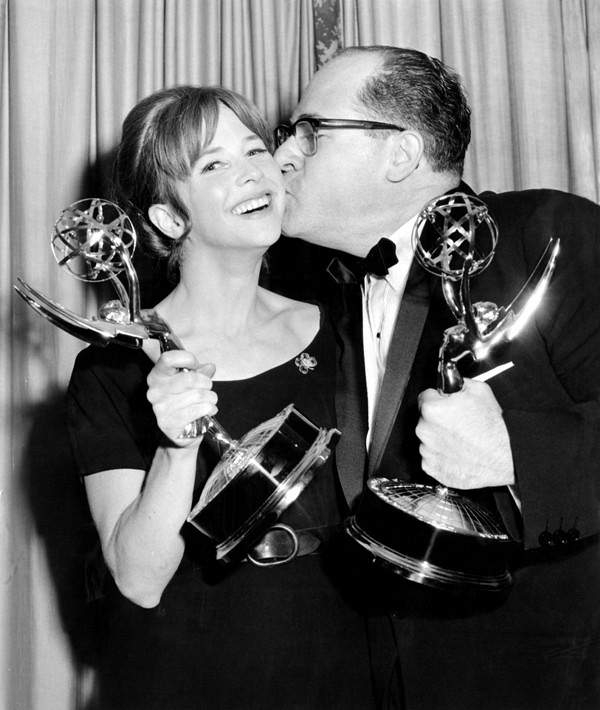 VICTORIA REGINA  Julie Harris  producer-director George Schaefer with their Emmy Awards for the film  1962   1961